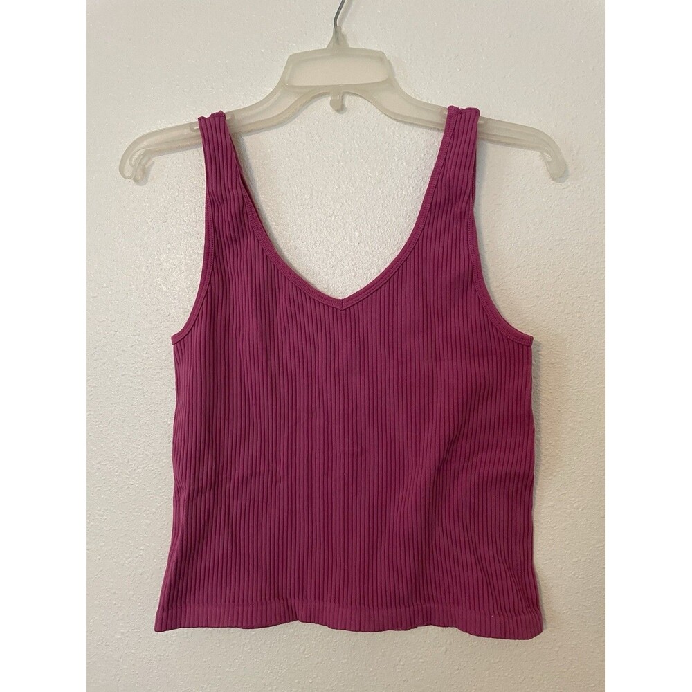 Gypsy & Jade Sleeveless Pullover Stretch Ribbed Tank Top Women's Size L/XL Mauve